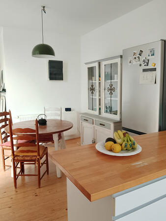 Dining space with natural light
